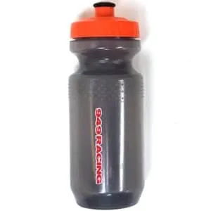 Gray and orange sports water bottle.