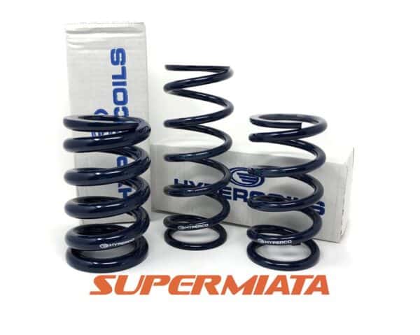Set of performance car suspension coil springs
