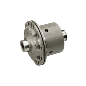 Industrial hydraulic motor part on white background.