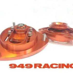 Orange 949 Racing car wheel hubs