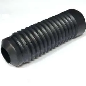 Black rubber accordion-style industrial bellows.